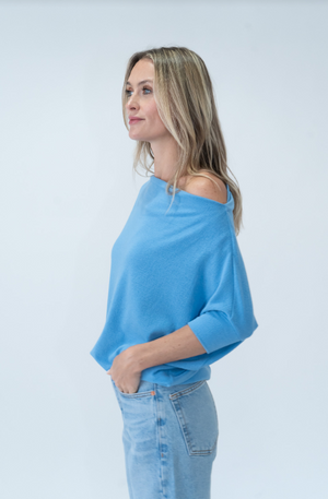 Short sleeve anywhere top crystal blue-Six Fifty SF3037