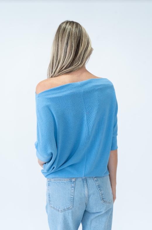 Short sleeve anywhere top crystal blue-Six Fifty SF3037