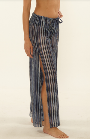 Seaside slit pant lapis-Becca 1051671