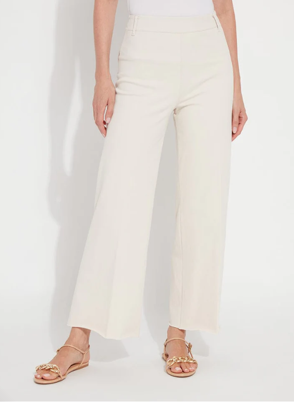 Erin high waist wide leg oat-Lysse 3209