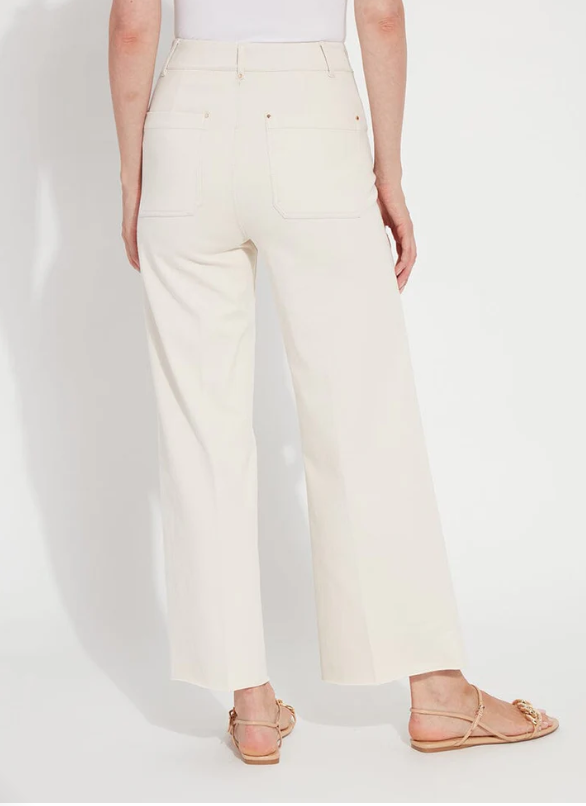 Erin high waist wide leg oat-Lysse 3209