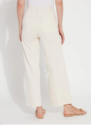 Erin high waist wide leg oat-Lysse 3209