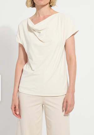 Ensley cowl neck top-Lysse 3861