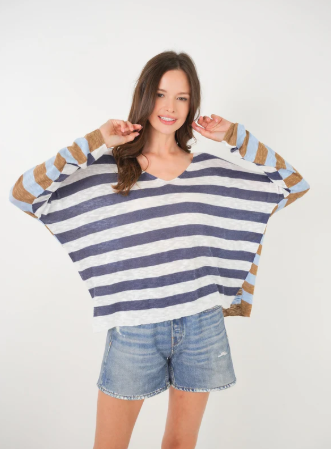 Oceanfront stripe sweater-Stitch Drop 8421041
