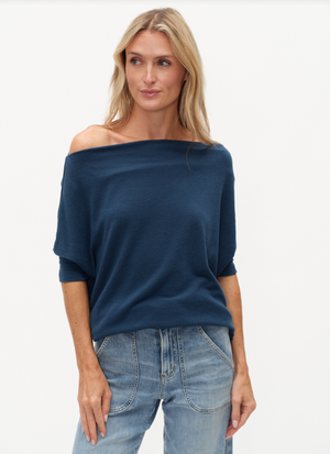 Short sleeve Anywhere top navy-Six Fifty SF3037