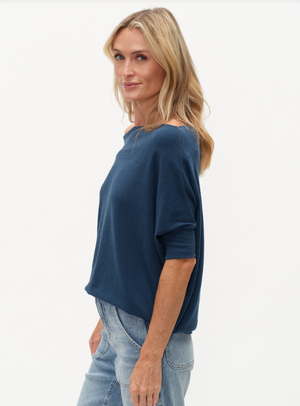 Short sleeve Anywhere top navy-Six Fifty SF3037