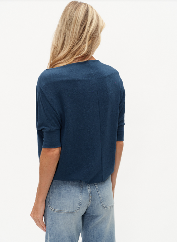 Short sleeve Anywhere top navy-Six Fifty SF3037