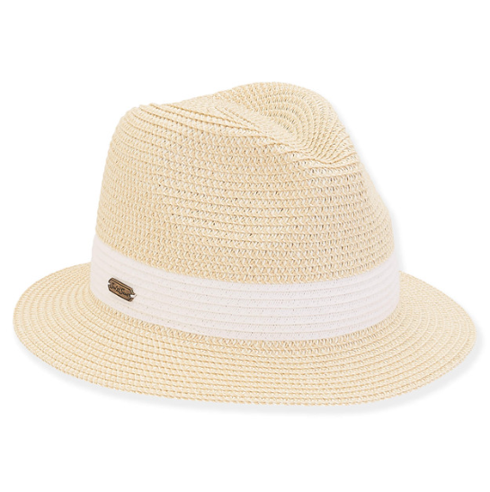 Fedora 2" Brim Hat Ivory- Sun 'N' Sand HH1640
