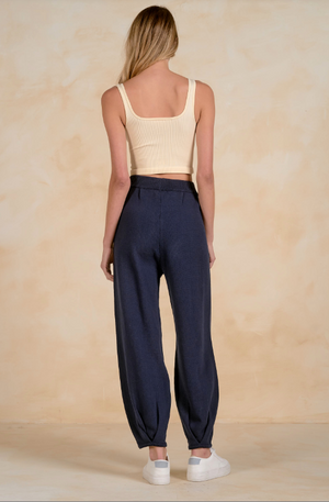 Patch pocket balloon sweatpant-Elan sw2418