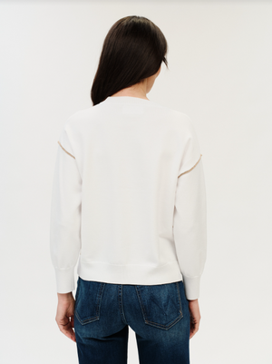 Sable crew nck exposed seam sweater-Six Fifty Sf1557
