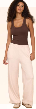 Hacci wide leg pant-vintage havana B14462