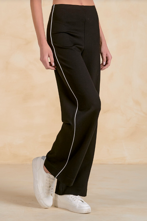 Athleisure pant with Stripe-Elan skt2832