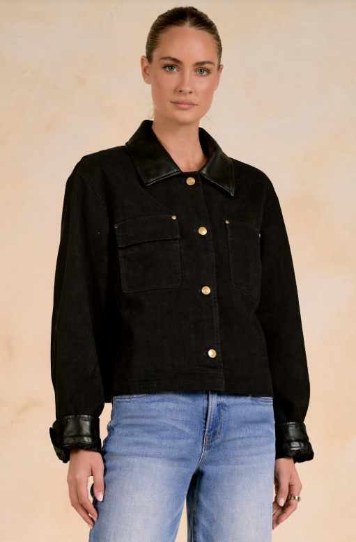 Jacket w/leather trim Elan JK8308