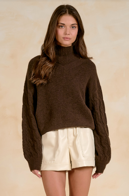 Illusion layered v sweater-Elan Sw11728