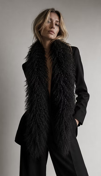 Mongolian lamb scarf Boa-Mitchie's SCMK03