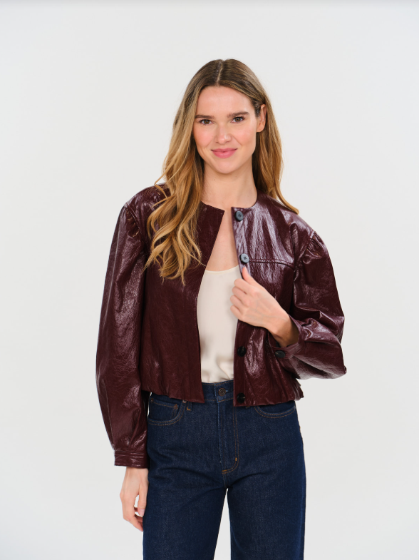 Emilia textured bomber jkt-Six Fifty SF1626
