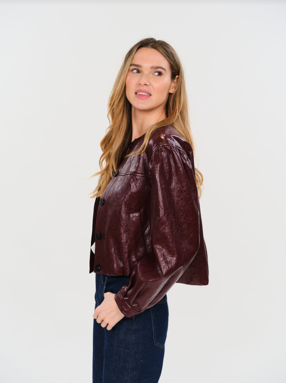 Emilia textured bomber jkt-Six Fifty SF1626