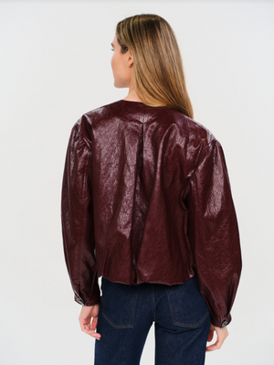 Emilia textured bomber jkt-Six Fifty SF1626