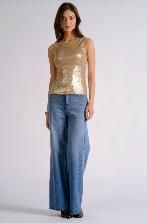 Glitter tank-Elan SJ11356