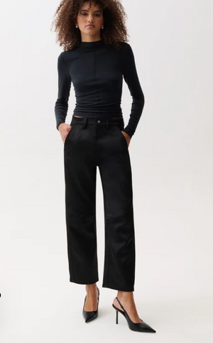 Beau sateen seemed crescent pant-Pistola