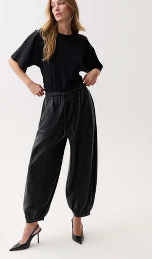 Freya leather pull on Harem pant-Pistola