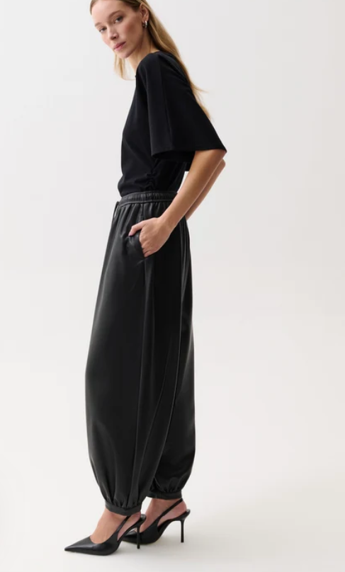 Freya leather pull on Harem pant-Pistola