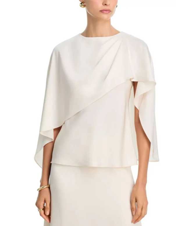 Fiona cape satin top-Lucy Paris T5813