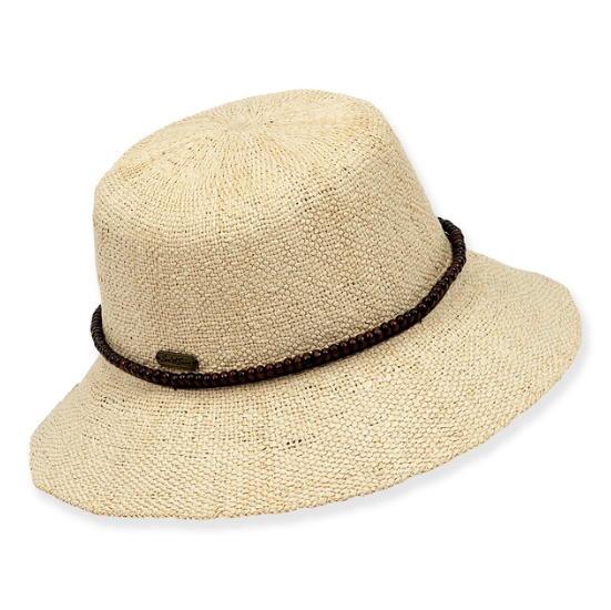 Paper Straw Natural Bucket Hat-Sun 'N' Sand HH1235