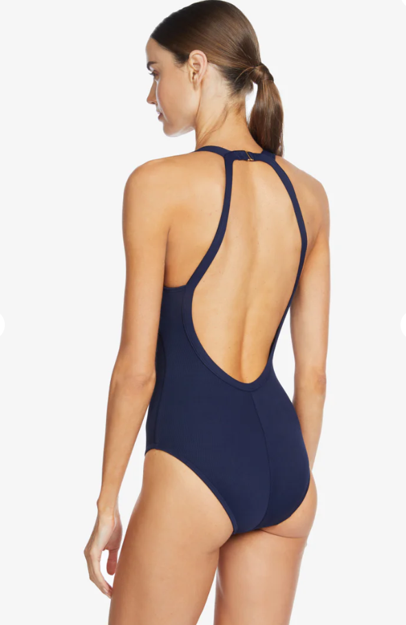 Amy 1pc High neck navy-Robin Piccone 220814