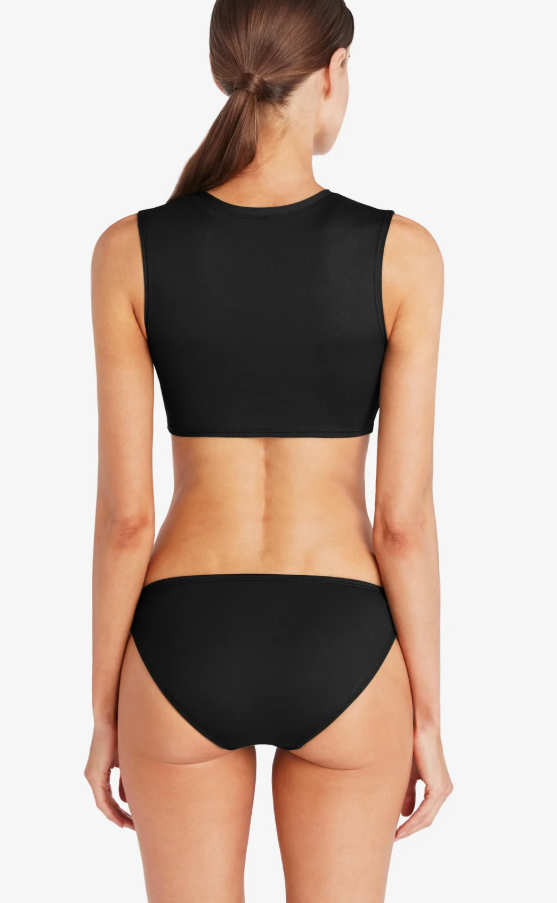 Aubrey Side tie bottom black-Robin Piccone 221763