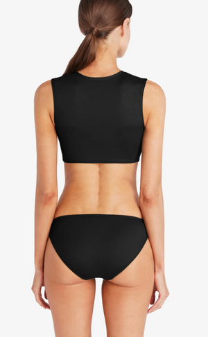 Aubrey Side tie bottom black-Robin Piccone 221763