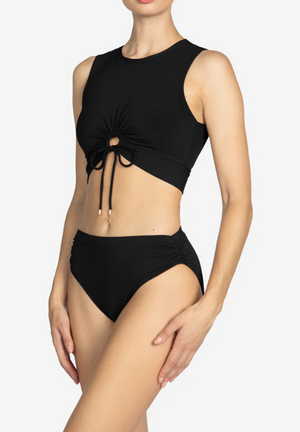Aubrey high waist bttm black-Robin Piccone 241767