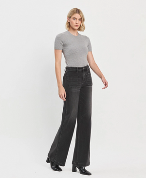 High Rise wide trouser-Vervet T6569