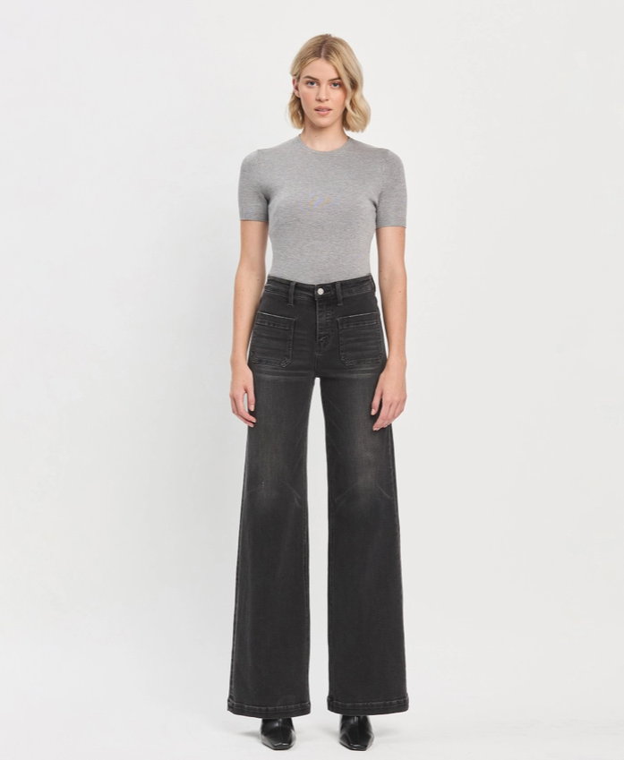 High Rise wide trouser-Vervet T6569