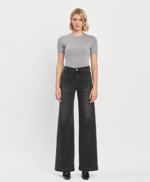 High Rise wide trouser-Vervet T6569