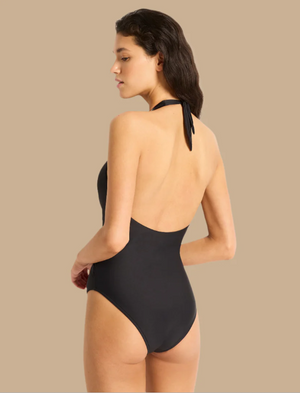 Plunge Halter 1pc black-Monte & Lou