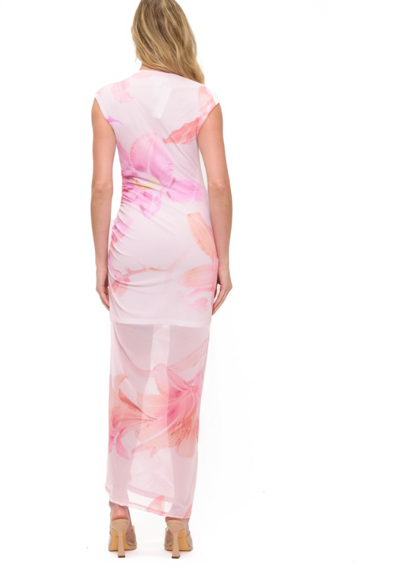 ariella midi dress Pink Bandeau Broderie Anglaise Ariella Midi Dress