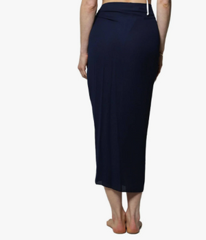 georgette long sarong black -J. Valdi J001