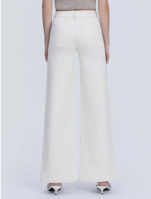 Hi rise drawtring wide leg jean natural-Vervet T7259NTR