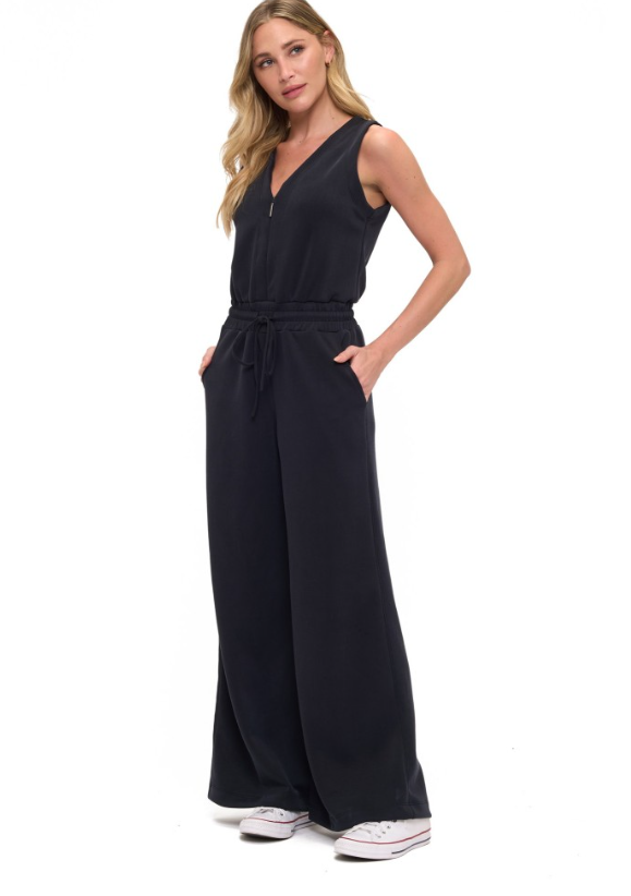 Scuba sleeveless jumpsuit-Ariella P646-K490
