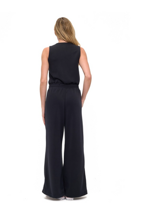 Scuba sleeveless jumpsuit-Ariella P646-K490