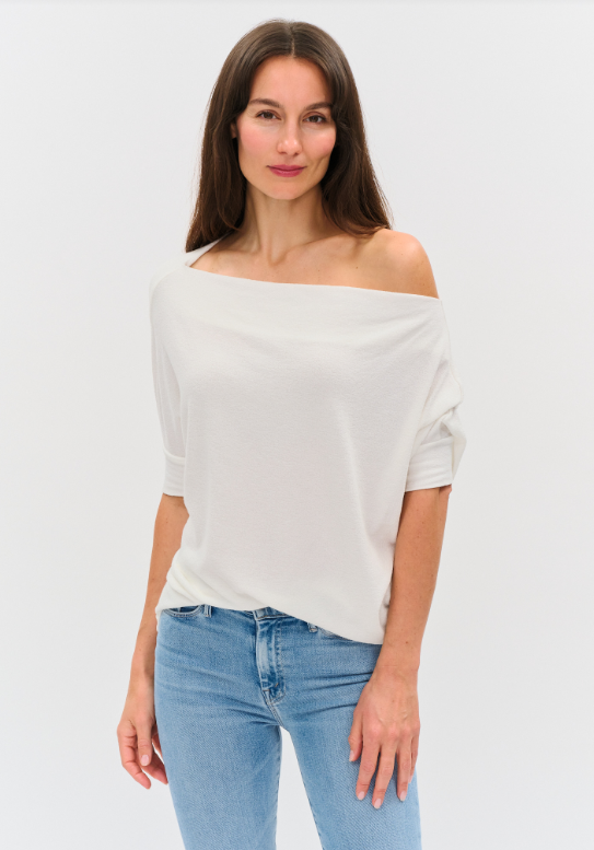 Short sleeve anywhere top Ivory-Six Fifty Sf3037