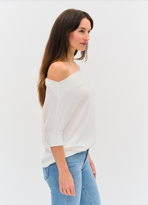 Short sleeve anywhere top Ivory-Six Fifty Sf3037
