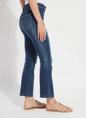 Ankle Estelle everyday flare denim dark mid wash-Lysse 3813