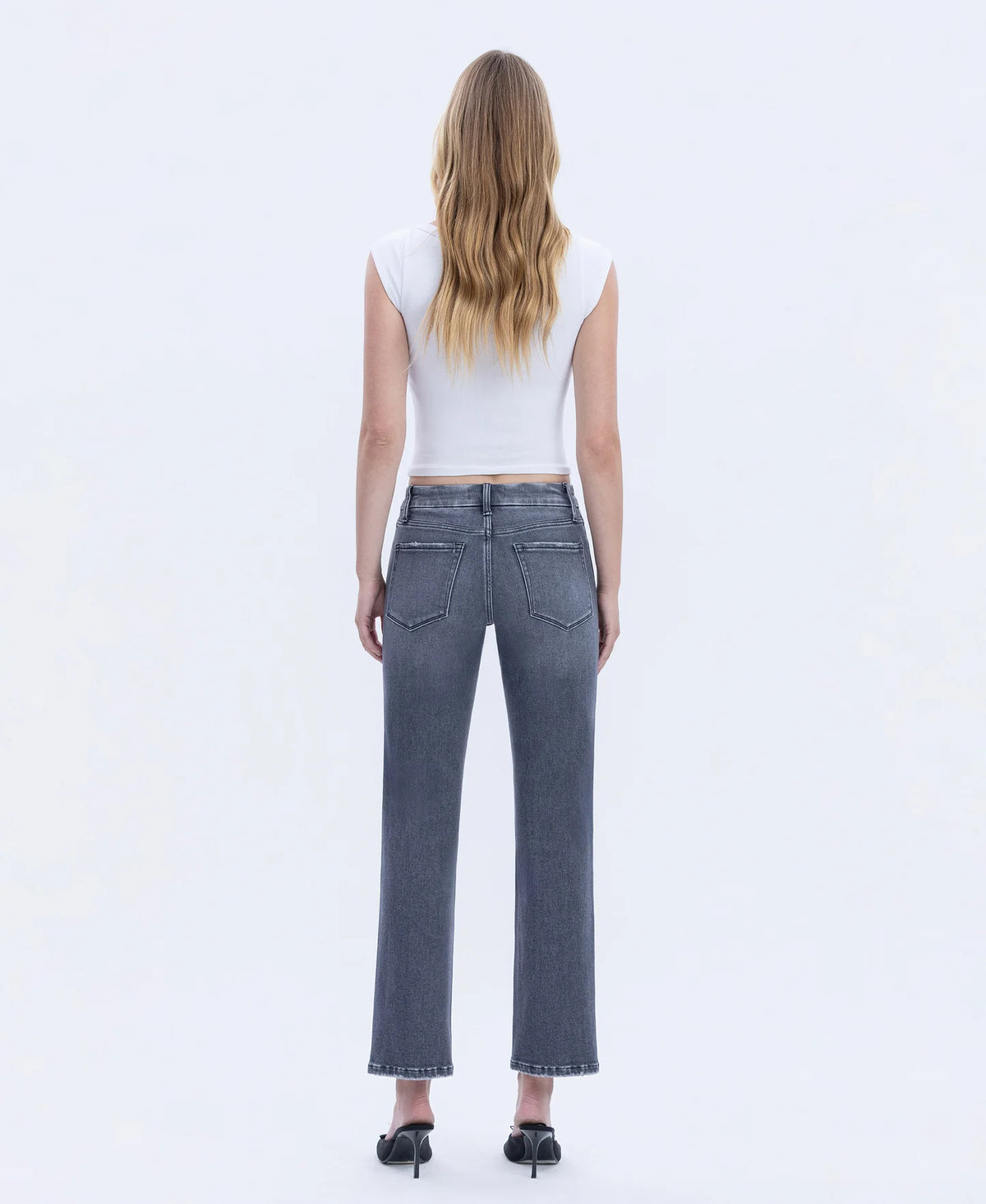 Mid-Rise Ankle Jean in Gray - Vervet