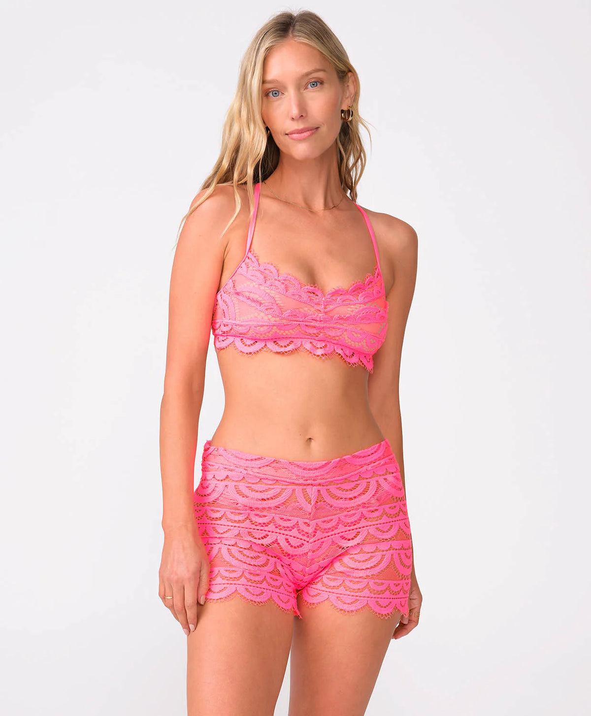 Tulip Lace Short in Pink - FINAL SALE
