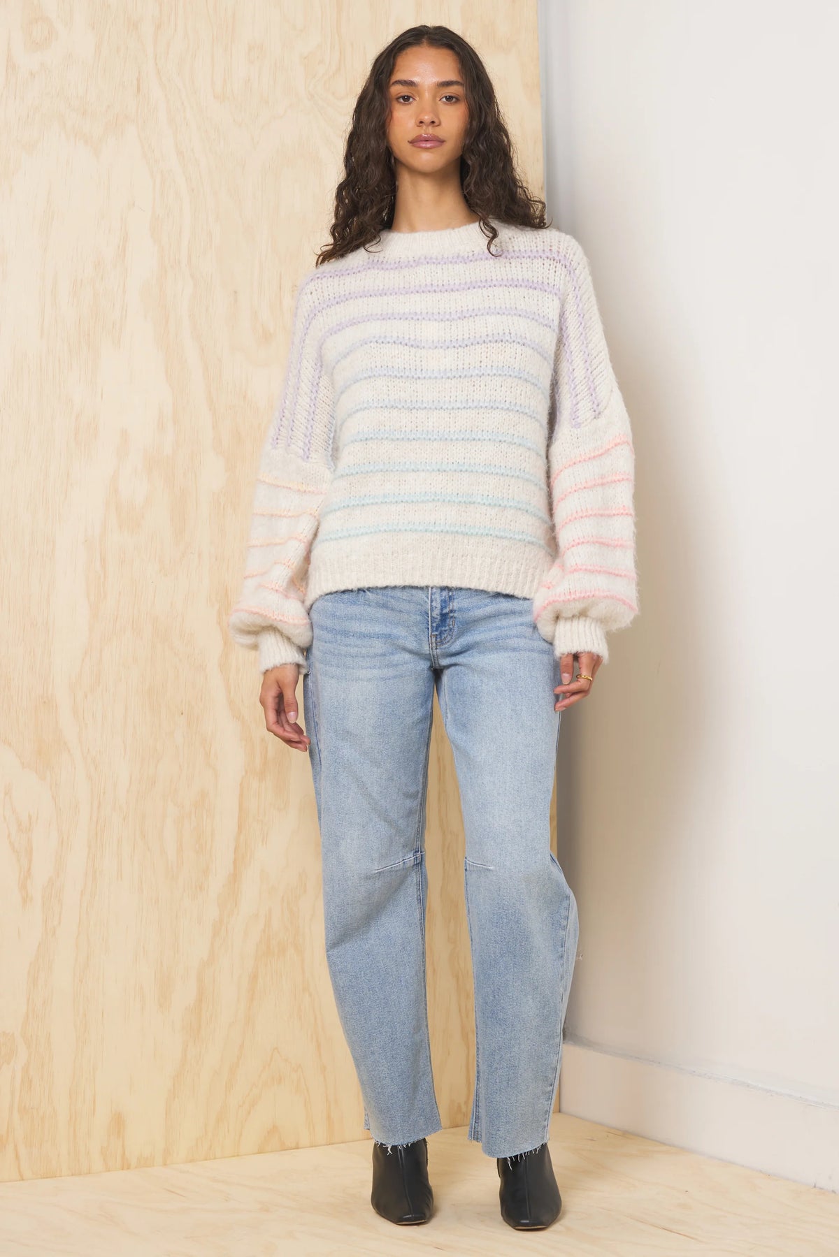 Ombre Striped Sweater - Vintage Havana