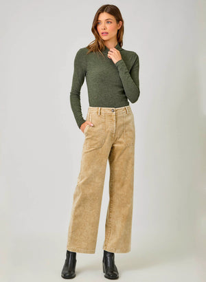 Washed Corduroy Trouser in Latte - Mystree