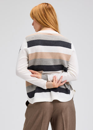 Stars + Stripes Sweater in White - Zaket & Plover