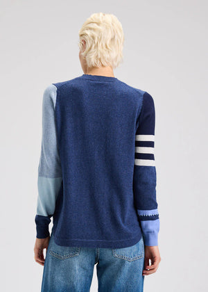 Spliced Sweater in Denim - Zaket & Plover